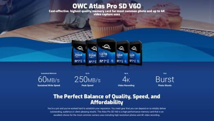Produktbild OWC Atlas Pro 256 GB (256 GB, SDXC, UHS-II)