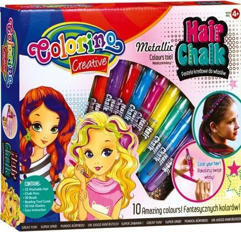 Actual product image Colorino Creative Hair chalk set 10 colours mix (Multicoloured)
