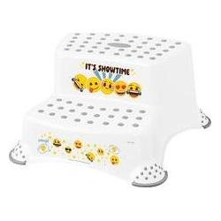 keeeper, Sgabello per bambini, kids Tritthocker igor emoji showtime, weiss 2-stufig, mit Aufdruck, Tragkraft: 120 kg