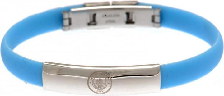 Produktbild Manchester City FC Wappen Armband Silikon (20 cm, Silikon, Stainless Steel)