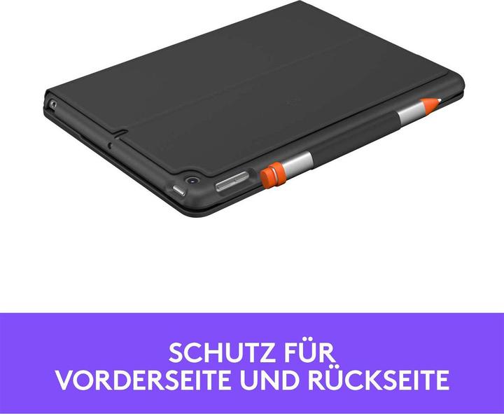 Actual product image Logitech slim folio (DE, iPad 2021 (9th Gen), iPad 2019 (7th gene), iPad 2020 (8. Gen))
