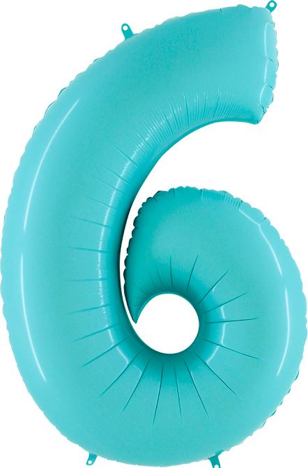 Palloncino Numero 6 Gigante GRABO, 100 Cm, In Alluminio Metallizzato, Per Compleanni E Anniversari