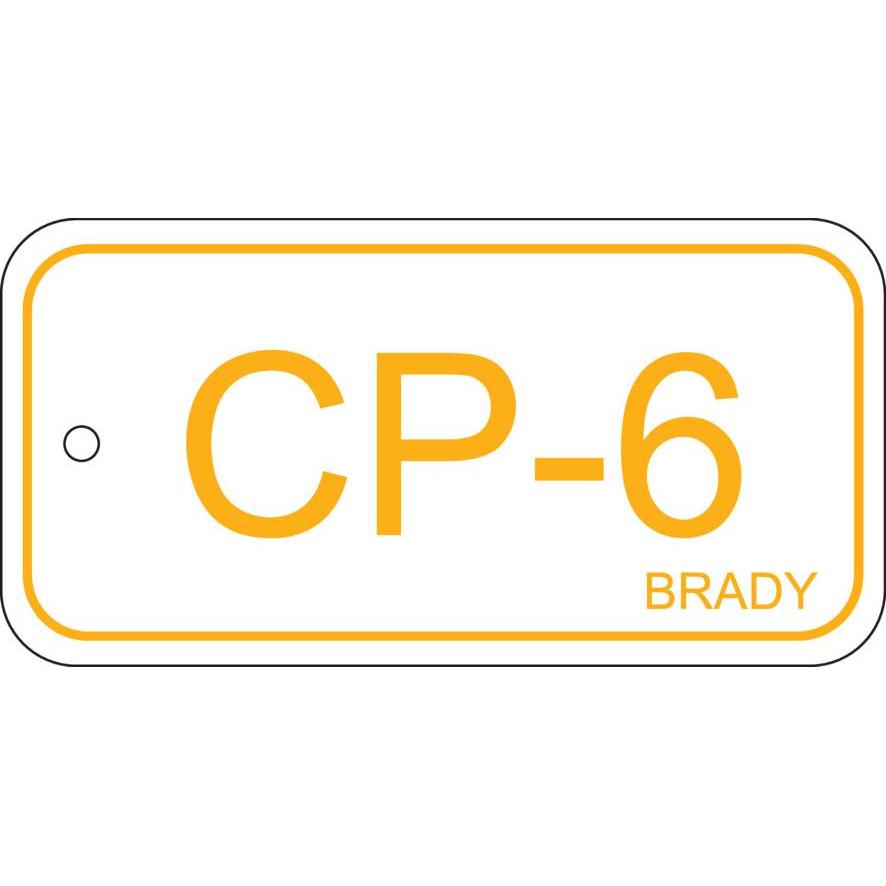 Brady B-7527, Polypropylen Schild, Energy Source Tag - Control Panel, 75 x 38mm, Gelb auf Weiss, Be (ENERGY TAG-CP-6-75X38MM-PP/25)