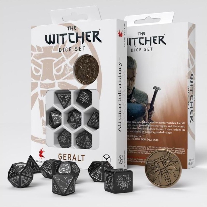 Actual product image Q Workshop SWGE37 - Witcher Dice Set: Geralt - The Silver Sword