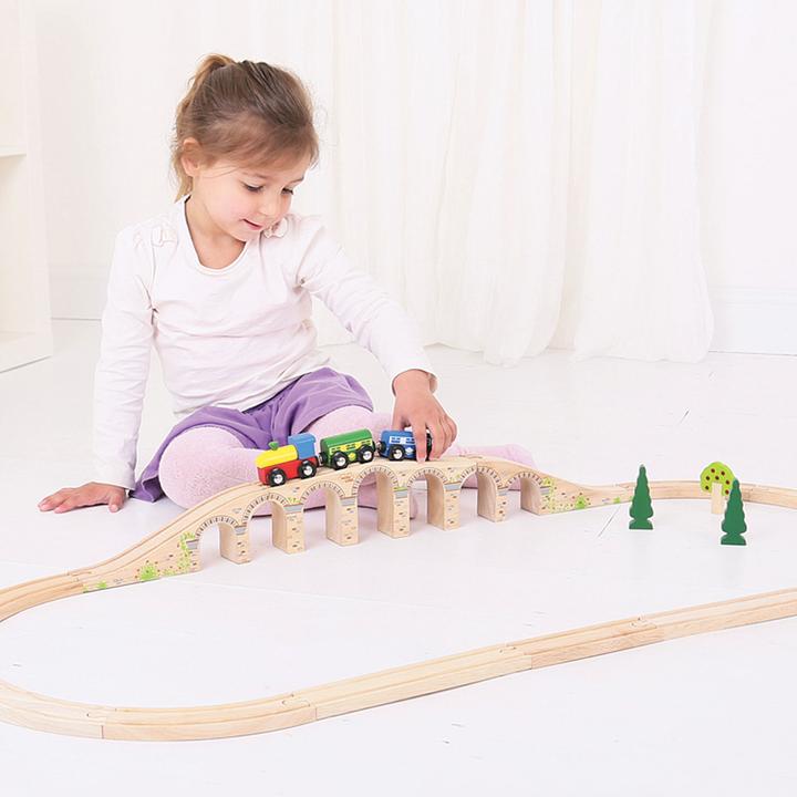 Image du produit Bigjigs Houten Rails - Spoorwegviaduct, 3dlg.