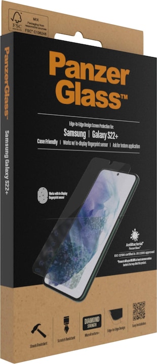Actual product image PanzerGlass Case Friendly (1 Piece, Samsung Galaxy S22+)