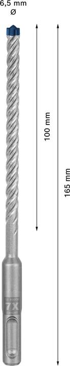 Actual product image Bosch Professional Zubehör Expert SDS plus-7X hammer drill, 6.5 x 100 x 165 mm (6.5 mm)