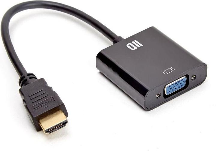Produktbild D2 Diffusion Convertisseur compatible VGA femelle (D-sub DE-15) vers HDMI mâle (Type A) 15cm (Noir) (HDMI, VGA, 15 cm)