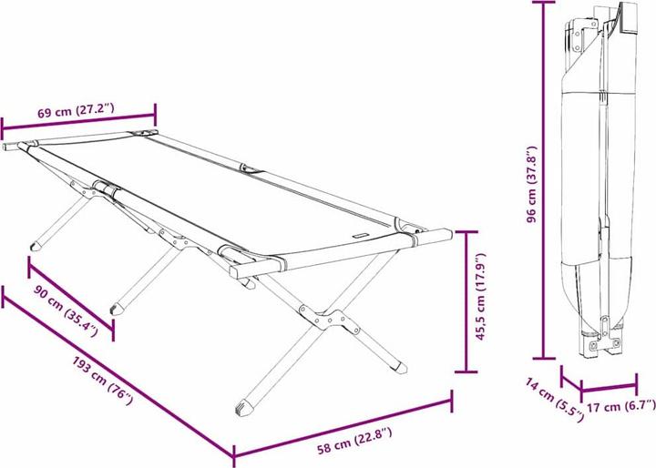 Produktbild vidaXL Klappbett