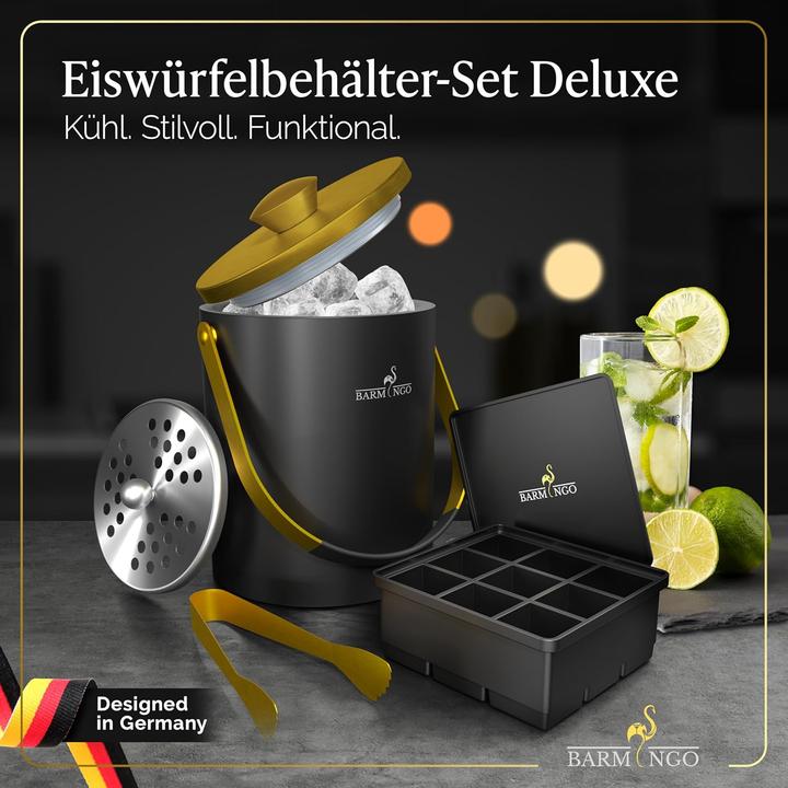 Immagine prodotto Barmingo Eiswürfelbehälter mit Deckel und Zange