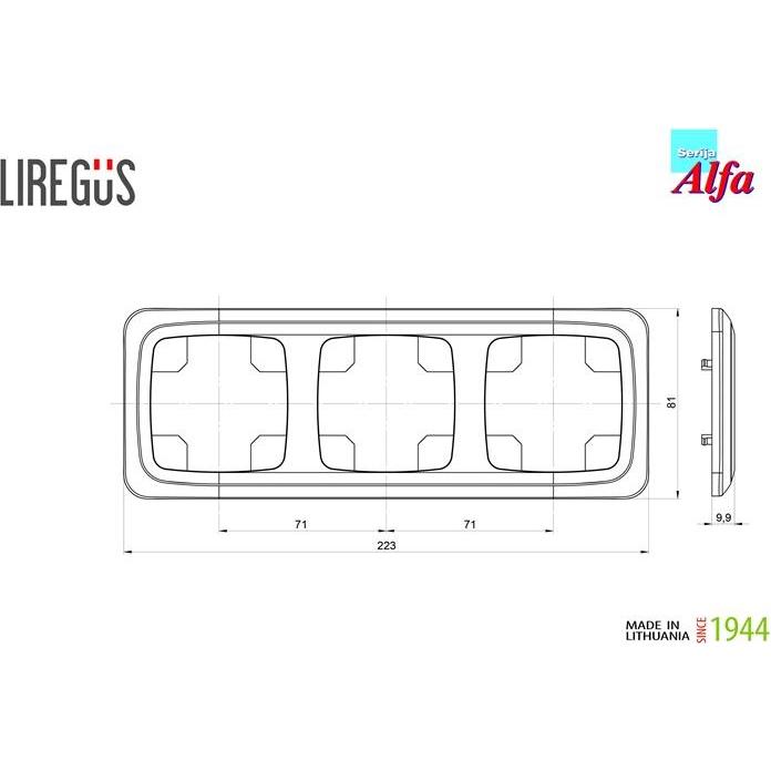 Thumbnail - Liregus, Zubehör Schalterprogramm, FRAME 3SEATS K14-135-03 SAND
