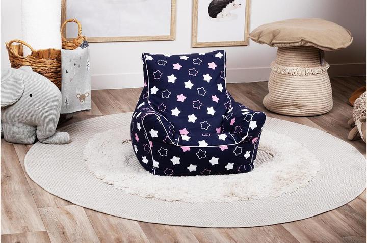Actual product image Knorrtoys Kindersitzsack - "Star blue pink" (Child armchair)