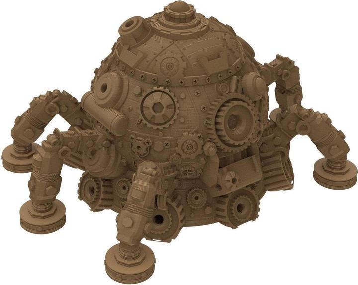 Produktbild Feldherr Fates End Dice Jail Octotank – 3D Würfelgefängnis gold (Kunststoff)
