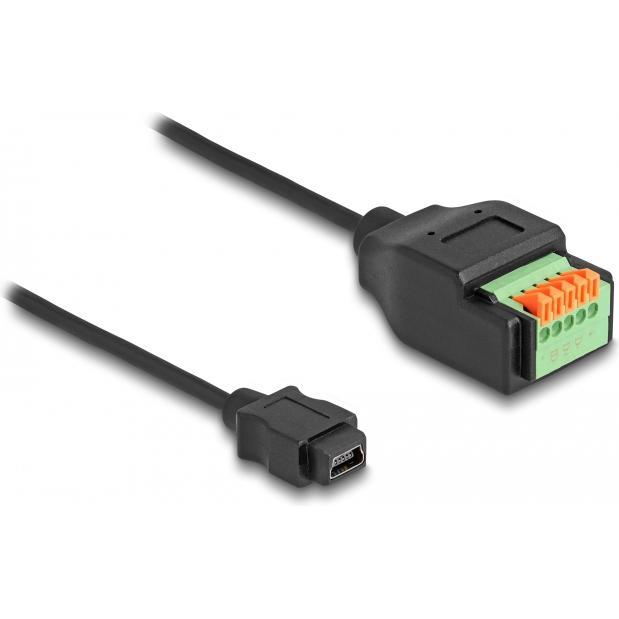 Delock USB 2.0 Kabel Typ Mini-B Buchse zu Terminalblock Adap (0.15 m, USB 2.0), USB Kabel