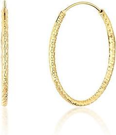 Image du produit JVD Boucles d'oreilles rondes plaquées or SVLE0204XD5GO - Diamètre : 3 cm