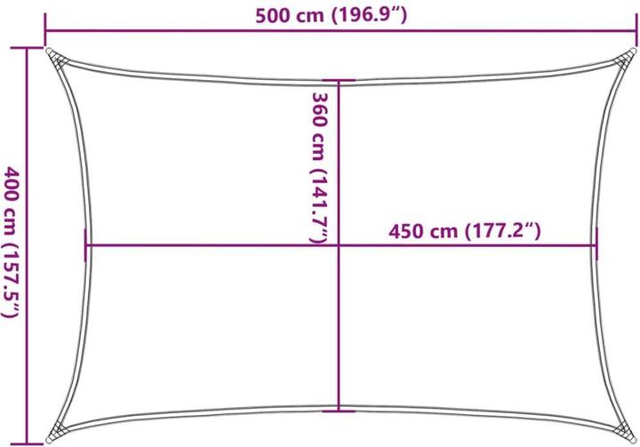 Produktbild vidaXL Sonnensegel (400 x 500 cm)