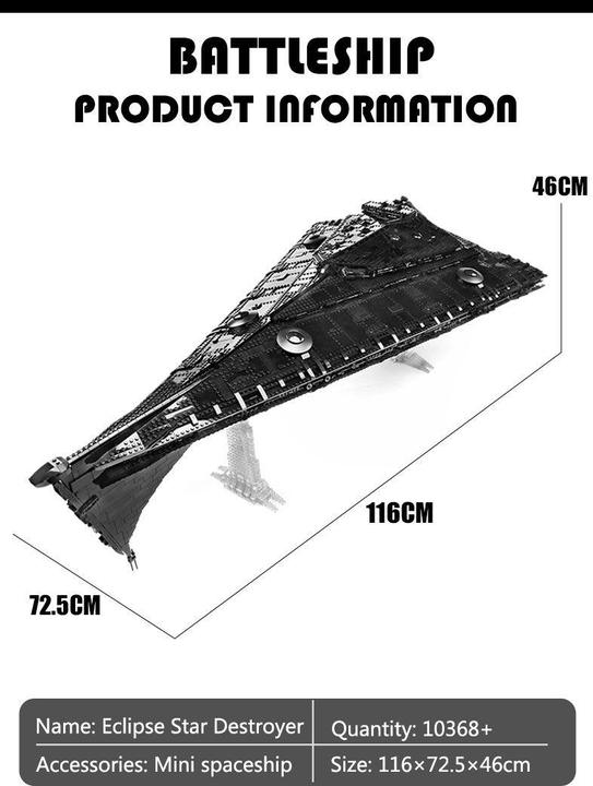 Actual product image Mould King battleship Eclipse