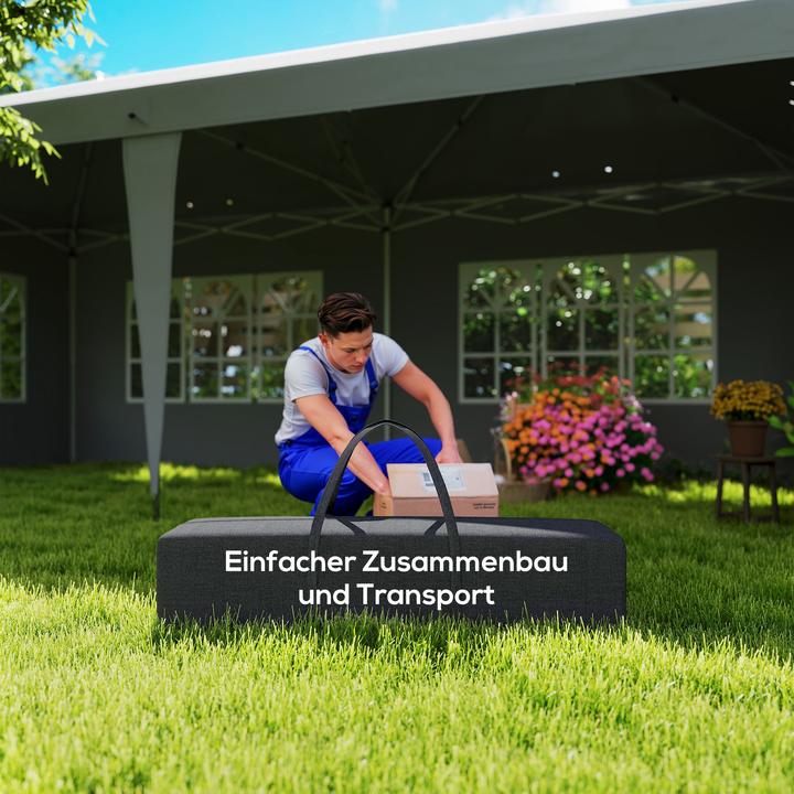 Actual product image Outsunny Faltpavillon Stahl, Polyester Grau (585 cm, 295 cm)