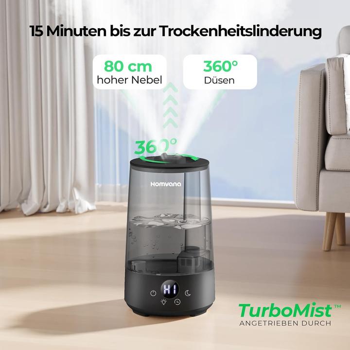 Produktbild Homvana 3-in-1 Luftbefeuchter 3.6L mit SilentSpray Tech (35 m²)
