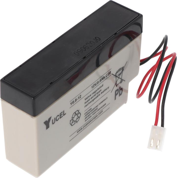 Actual product image Yuasa Akku Y0.8-12, mit JST-Stecker (12 V, 800 mAh)