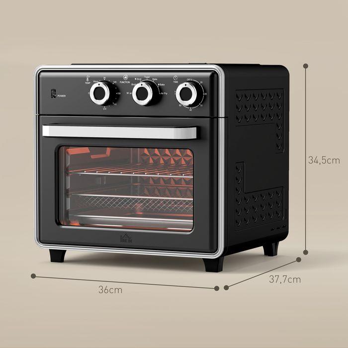 Produktbild Swisshandel24 Minibackofen mit Umluft 20L Mini Ofen mit Backblech, Grillrost und Krümelblech, bis 360°C
