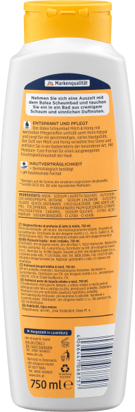 Produktbild dm Balea Schaumbad Milch und Honig (750 ml, Schaumbad)