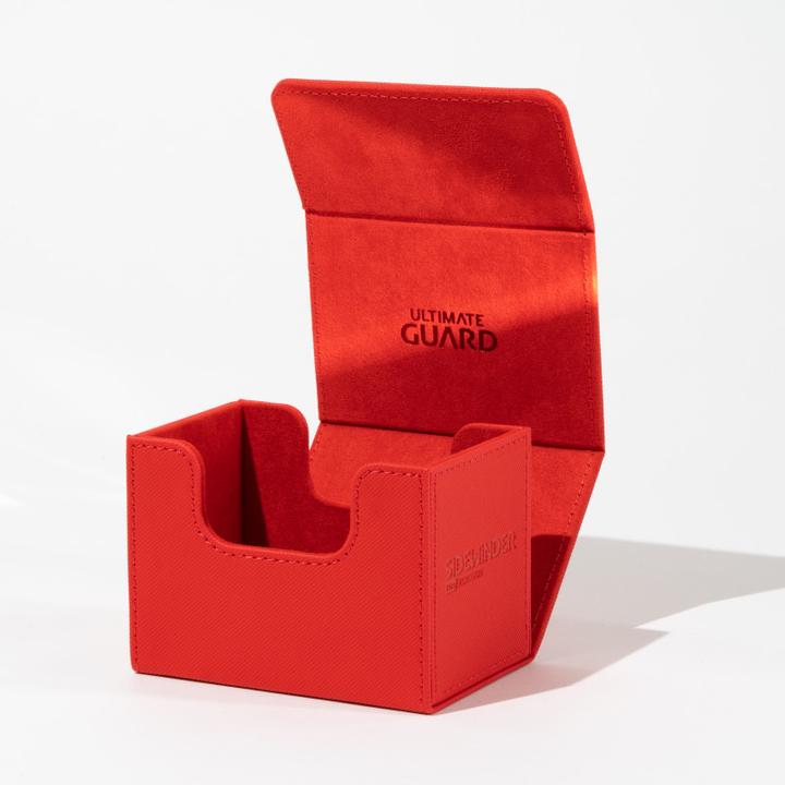 Actual product image Ultimate Guard Card Box XenoSkin Sidewinder Monocolor 80+ Red