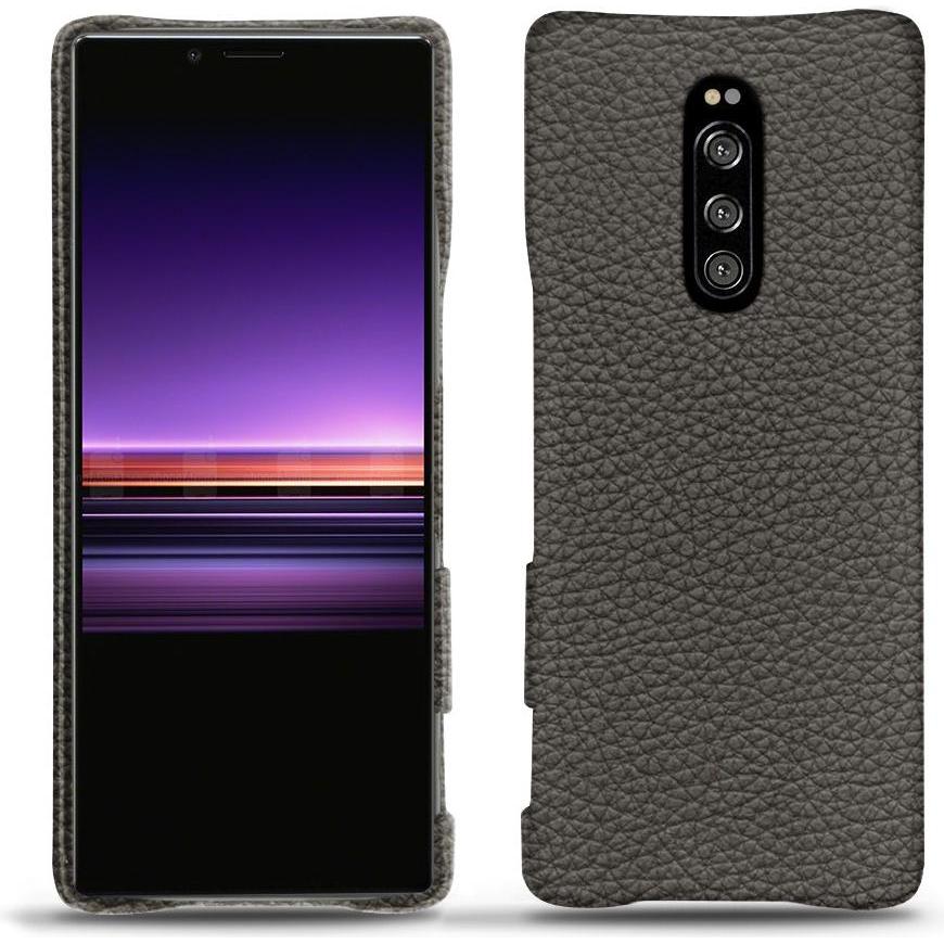 Noreve Lederschutzhülle (Sony Xperia 1), Smartphone Hülle, Grau