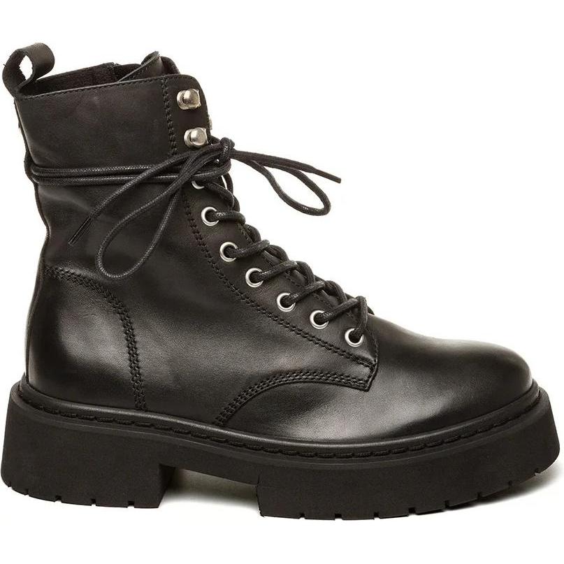Steve Madden, Damen, Boots + Stiefel, gusto biker stiefeletten schwarz, Schwarz, (38)