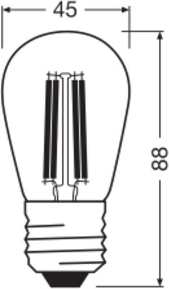Image du produit Osram LED Leuchtmittel LED Retrofit CLASSIC ST45 3.4W 827 Clear E27 Dimmbar Warm weiss 4099854465192 (E27, 470 lm, 1x)