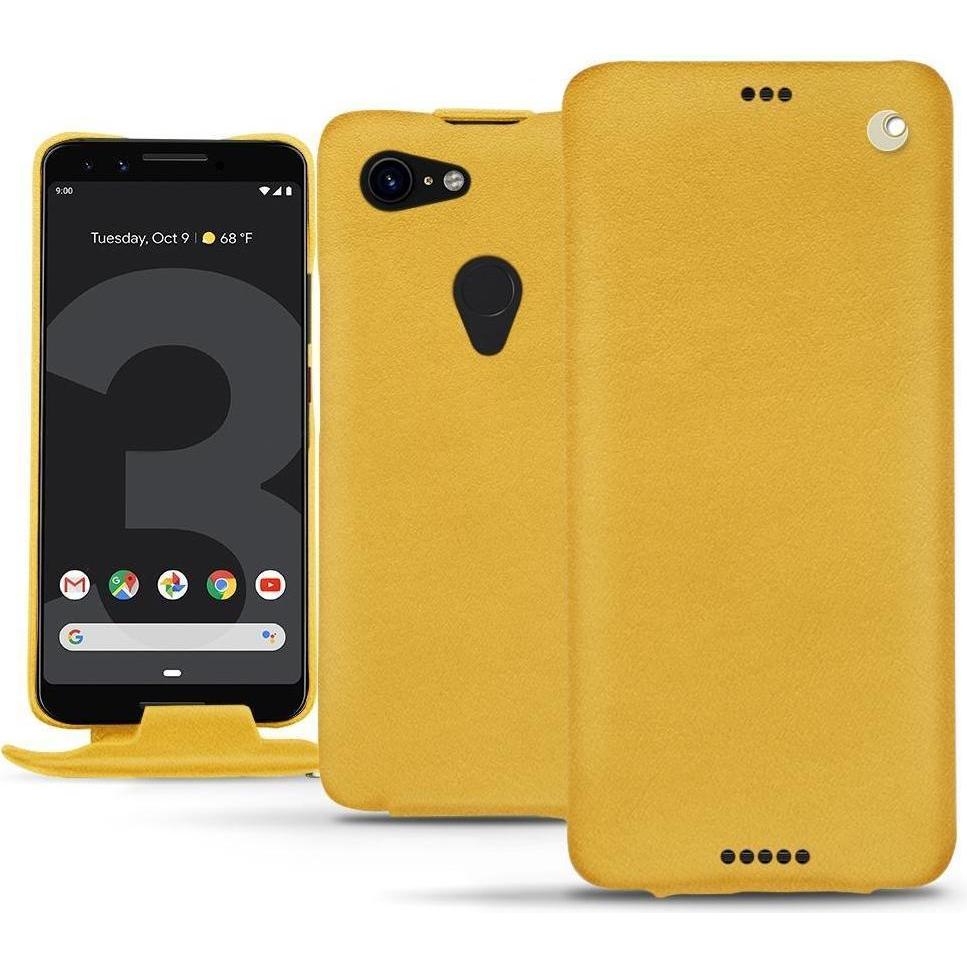 Noreve Lederschutzhülle vertikal (Google Pixel 3 XL), Smartphone Hülle, Orange