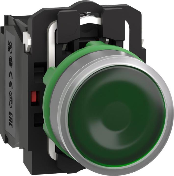 Actual product image Schneider Electric Schneider illuminated pushbutton XB5AW33G5C0compl plastic tactile green
