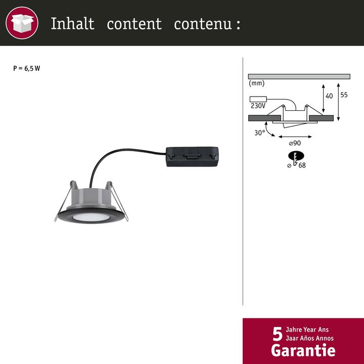 Produktbild Paulmann Einbauleuchte Calla Set (680 lm)