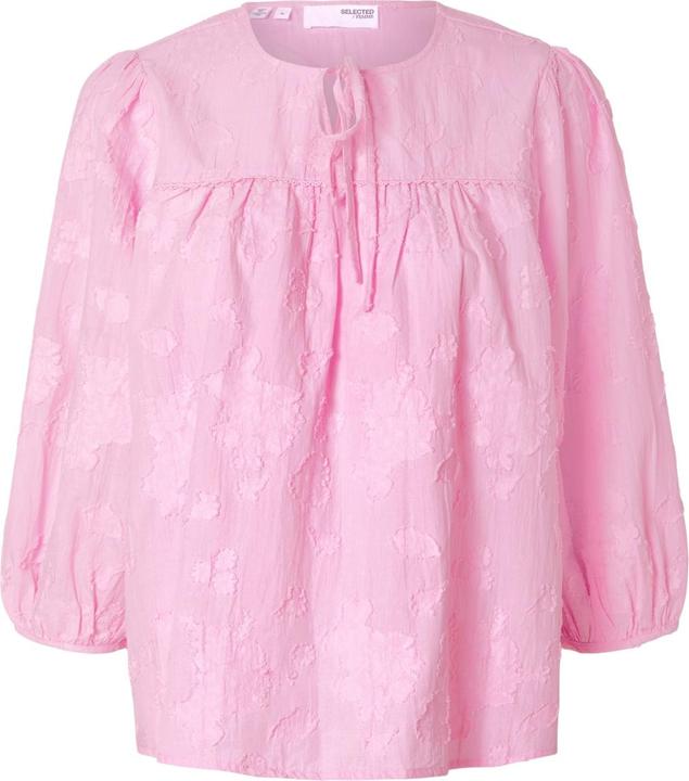 Selected Texturierte Bluse mit 3/4 Ärmeln (38)