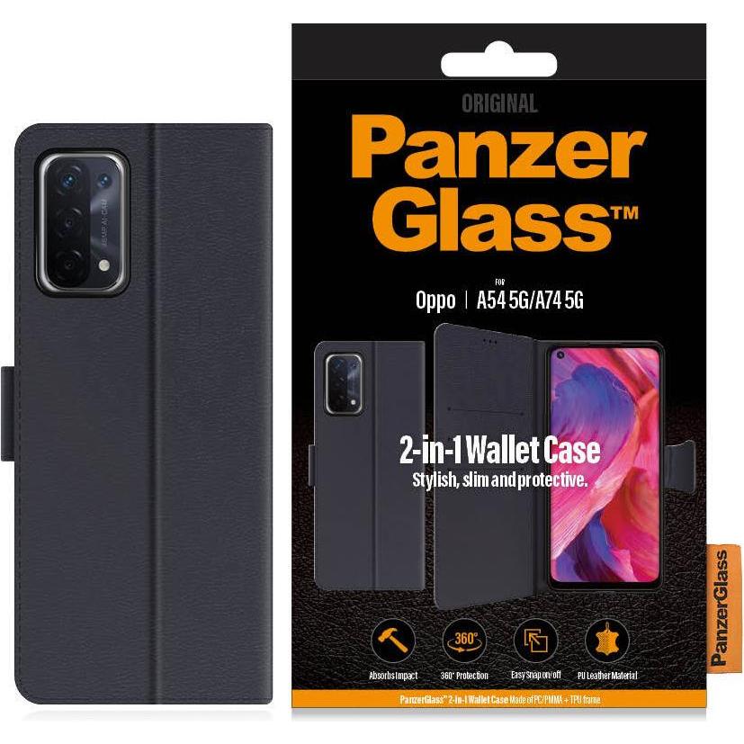 PanzerGlass Flip cover (Oppo A54, Oppo A74 5G), Smartphone Hülle, Schwarz