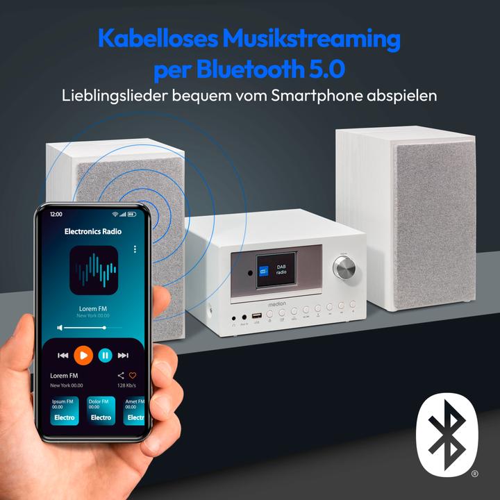 Actual product image Medion DAB+ LIFE P85003 (Wi-Fi, Bluetooth, CD player, 2x 15 W)
