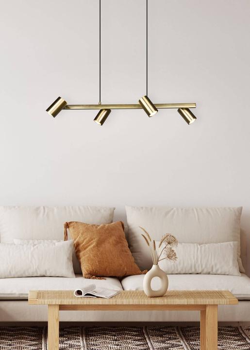 Actual product image Trio Marley pendant light GU10 4-fold antique brass (GU10)