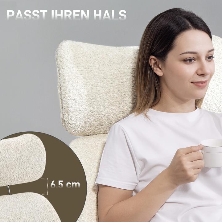 Immagine prodotto Homcom Schreibtischstuhl Polyester, Stahl Hellgrau (47.50 - 55.50 cm)