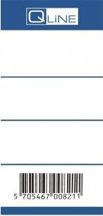 Produktbild Q-Line Rygetiket blå bred t/brevordnere m/75mm ryg 100stk/pak - (100 stk.) (100 x)