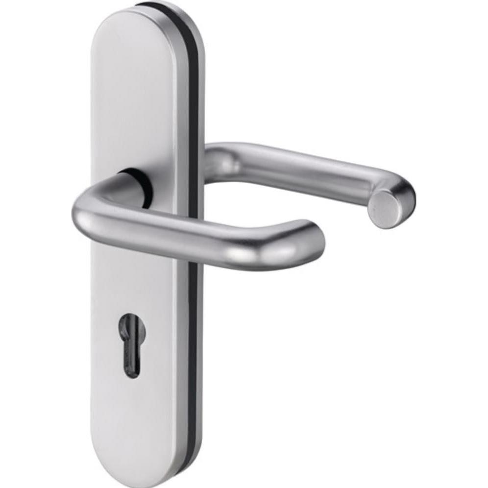 EDI, Türgriff + Fenstergriff, Schutzgarnitur Logo 8753/7203 Edelstahl EST 72 mm 35-45 mm (Türgriff)