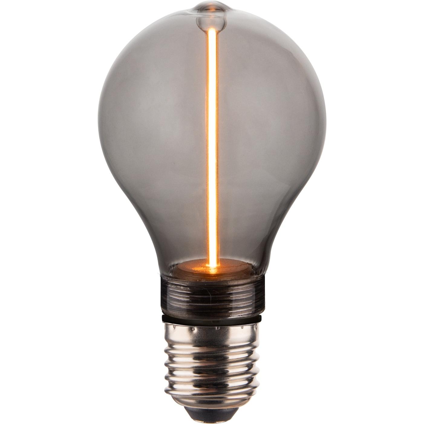 Luxula, Lampadina, Lampada a filamento LED, Line Smoke, E27, 2W, 40lm, 1800K (E27, 40 lm, 1 x)