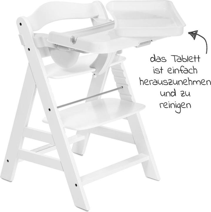 Actual product image Hauck Highchairs Highchair Alpha Plus White in economy set incl. seat cushion (Stair high chair)