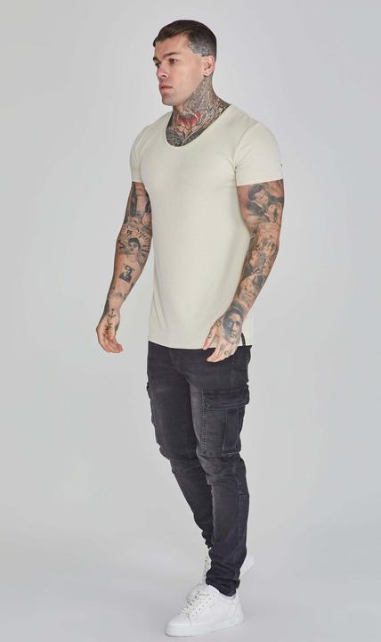 Immagine prodotto Siksilk T-shirt Muscle Fit in ecru (M)