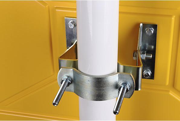 Actual product image Dancop Safety/traffic mirror H600xW800mm acrylic,yellow/black ca110degree view 22m