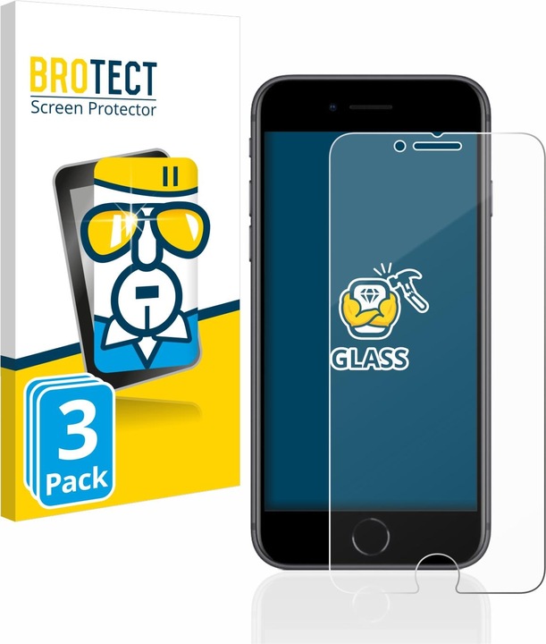 Produktbild BROTECT Panzerglas Hartglas Displayschutz (3 Stück, Apple iPhone 8)