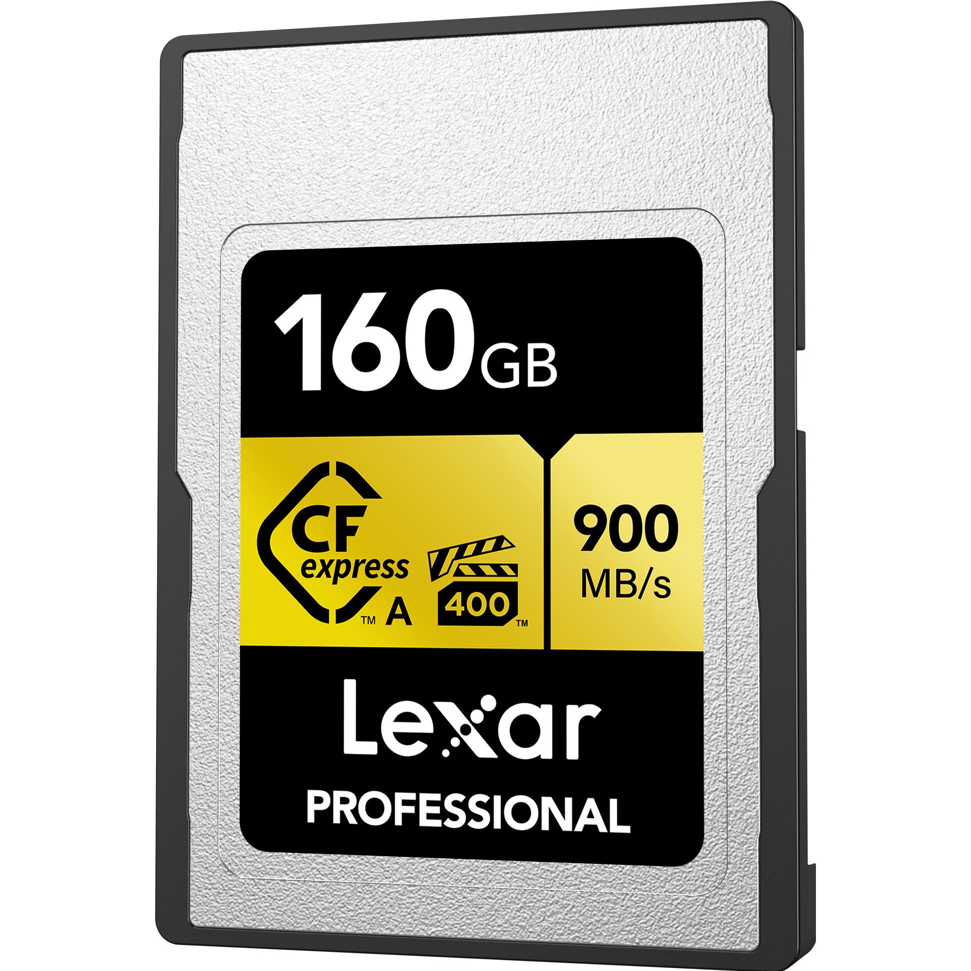 Lexar Professional Gold Series 2.0 (160 GB, CFexpress type A), Scheda di memoria, Nero