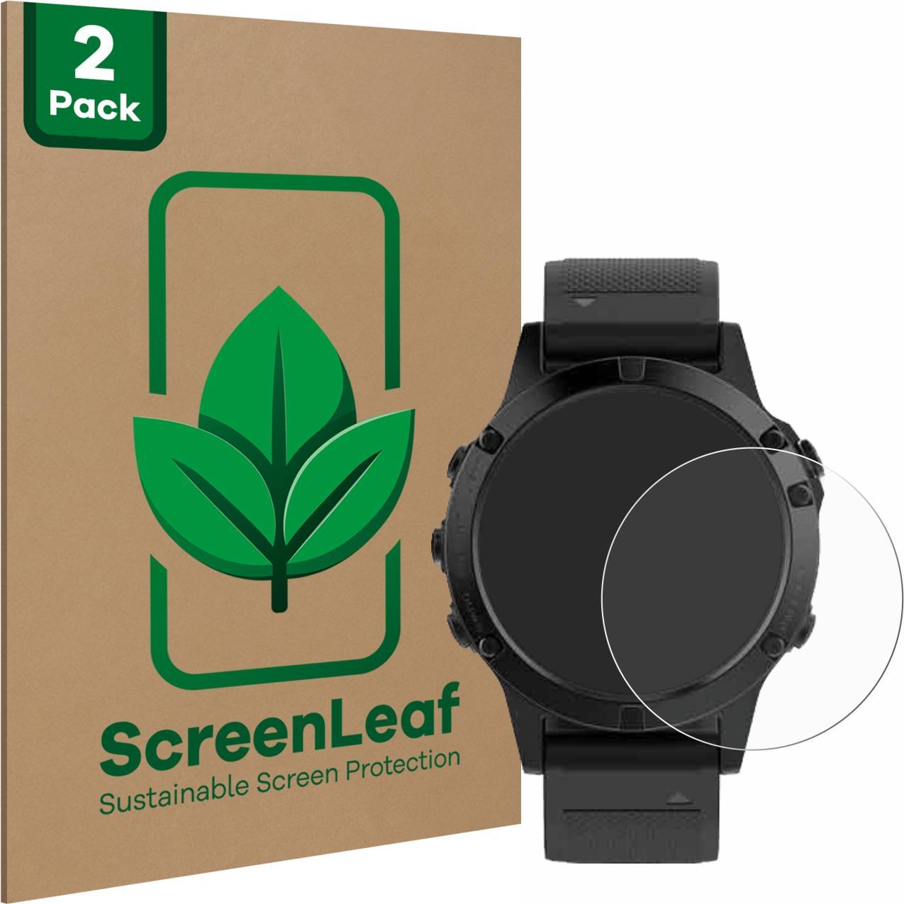 ScreenLeaf Schutzfolie nachhaltiger Displayschutz Displayschutzfolie Folie Klar Transparent, Smartwatch Schutzfolie, Tra...