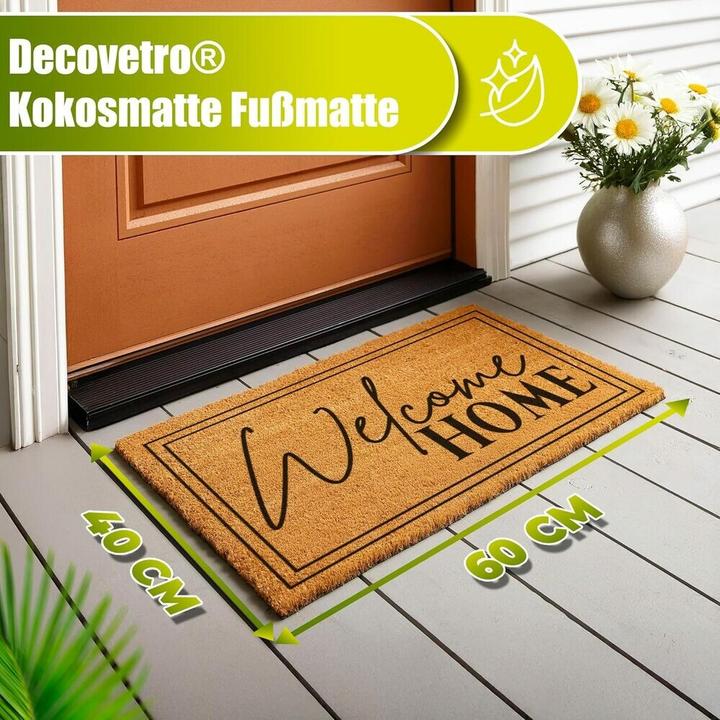 Immagine prodotto Decovetro Paspas Welcome Home Desenli Kapı Önü Paspası 40 x 60 cm (60 x 40 cm)