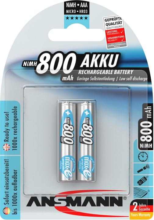 Immagine prodotto Ansmann maxE (2 pz., AAA, 800 mAh)