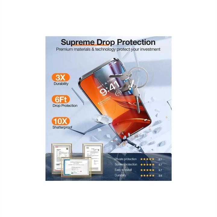 Produktbild Torras GlassGo Privacy Panzerglas (1 Stk., Apple iPhone 15 Pro Max)